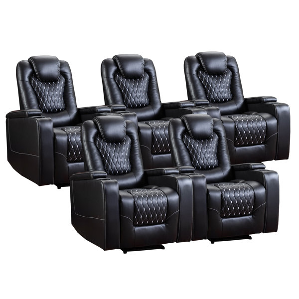 Leather movie best sale theater chairs